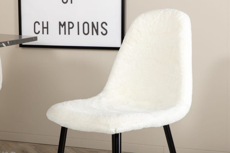 Ruokailuryhmä Marbs 110 cm Pyöreä 4 Polar Tuolia - Musta - Huonekalut - Pöytä & ruokailuryhmä - Ruokailuryhmä