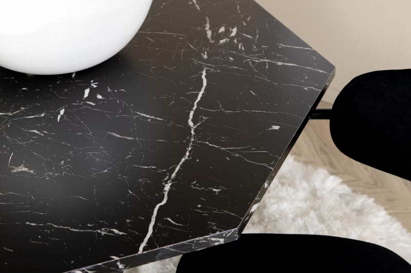 Ruokailuryhmä Marbs 110 cm Pyöreä 4 Arrow Tuolia - Musta - Huonekalut - Pöytä & ruokailuryhmä - Ruokailuryhmä