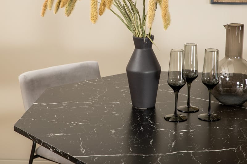 Ruokailuryhmä Marbs 110 cm Pyöreä 4 Kenth Tuolia - Musta - Huonekalut - Pöytä & ruokailuryhmä - Ruokailuryhmä