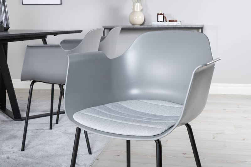 Ruokailuryhmä Marina 180 cm Suorakulmainen 6 Comfort Tuolia - Musta - Huonekalut - Pöytä & ruokailuryhmä - Ruokailuryhmä