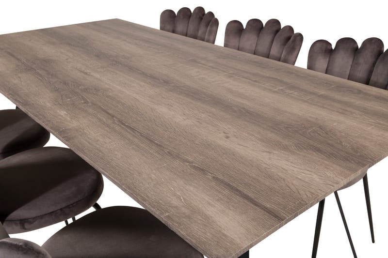 Ruokailuryhmä Marina 180 cm Suorakulmainen 6 Limhamn Tuolia - Musta - Huonekalut - Pöytä & ruokailuryhmä - Ruokailuryhmä