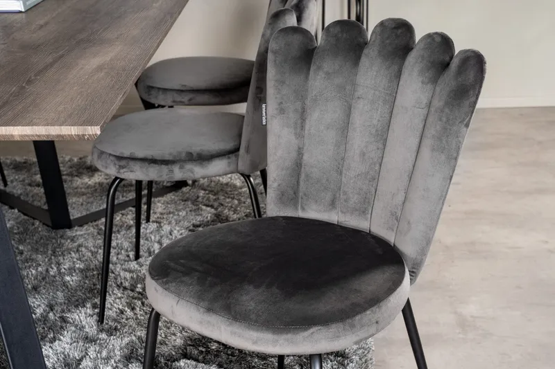 Ruokailuryhmä Marina 180 cm Suorakulmainen 6 Limhamn Tuolia - Musta - Huonekalut - Pöytä & ruokailuryhmä - Ruokailuryhmä