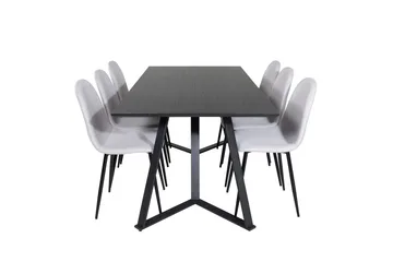 Ruokailuryhmä Marina 180 cm Suorakulmainen 6 Polar Tuolia