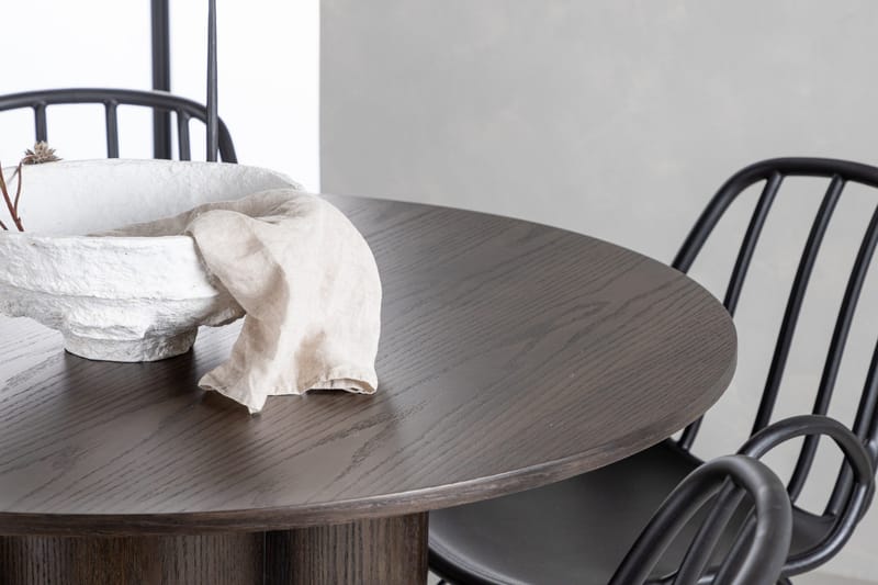 Ruokailuryhmä Olivia 110 cm Pyöreä 4 Dyrön Tuolia - Musta - Huonekalut - Pöytä & ruokailuryhm ä - Ruokailuryhmä