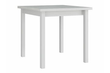 Patrickswell neliönmuotoinen ruokailuryhmä 80x80 cm – Ruokapöytä ja 4 puista ruokatuolia, joissa on verhoiltu selkänoja - Valkoinen|Musta - Huonekalut - Pöytä & ruokailuryhmä - Ruokailuryhmä