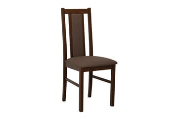 Patrickswell neliönmuotoinen ruokailuryhmä 80x80 cm – Ruokapöytä ja 4 puista ruokatuolia, joissa on verhoiltu selkänoja - Tummanruskea|Ruskea - Huonekalut - Pöytä & ruokailuryhmä - Ruokailuryhmä