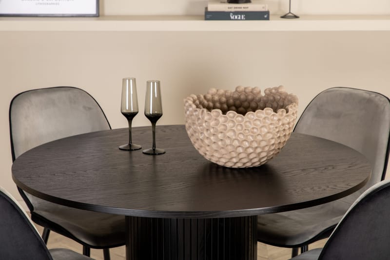 Pyöreä Bianca Ruokapöytä 4 kpl Emma Ruokatuolia - Huonekalut - Pöytä & ruokailuryhmä - Ruokailuryhmä