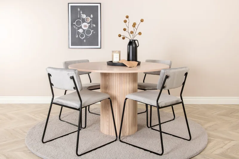 Pyöreä Bianca Ruokapöytä 4 kpl Kenth Ruokatuolia, undefined