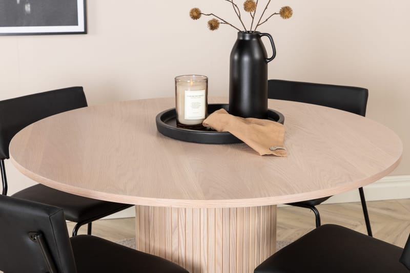 Pyöreä Bianca Ruokapöytä 4 kpl Kenth Ruokatuolia - Huonekalut - Pöytä & ruokailuryhmä - Ruokailuryhmä