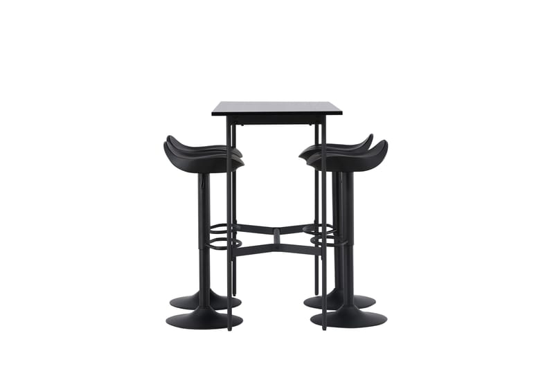 Ruokailuryhmä Rax 120 cm Suorakulmainen 4 Adesto Tuolia - Musta - Huonekalut - Pöytä & ruokailuryhmä - Ruokailuryhmä