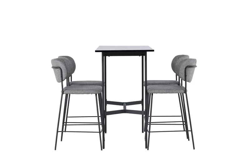 Ruokailuryhmä Rax 120 cm Suorakulmainen 4 Bell Tuolia - Musta - Huonekalut - Pöytä & ruokailuryhmä - Ruokailuryhmä