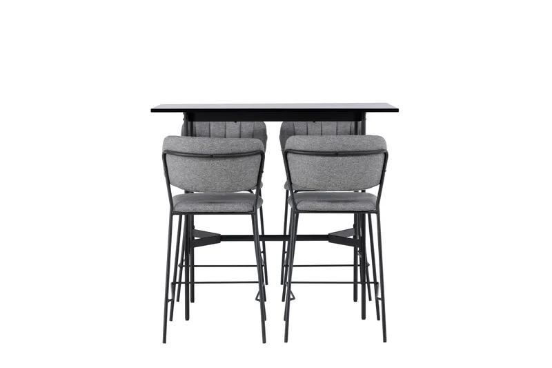 Ruokailuryhmä Rax 120 cm Suorakulmainen 4 Bell Tuolia - Musta - Huonekalut - Pöytä & ruokailuryhmä - Ruokailuryhmä