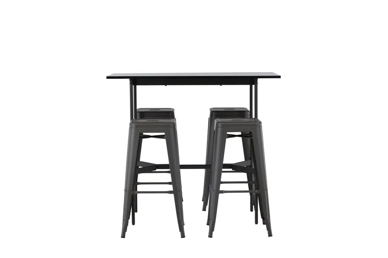 Ruokailuryhmä Rax 120 cm Suorakulmainen 4 Tempe Tuolia - Musta - Huonekalut - Pöytä & ruokailuryhmä - Ruokailuryhmä