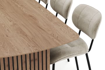 Richeto Ruokailuryhmä 240 cm ja 6 Cyana Tuolia - Luonnollinen viimeistely - Huonekalut - Pöytä & ruokailuryhmä - Ruokailuryhmä