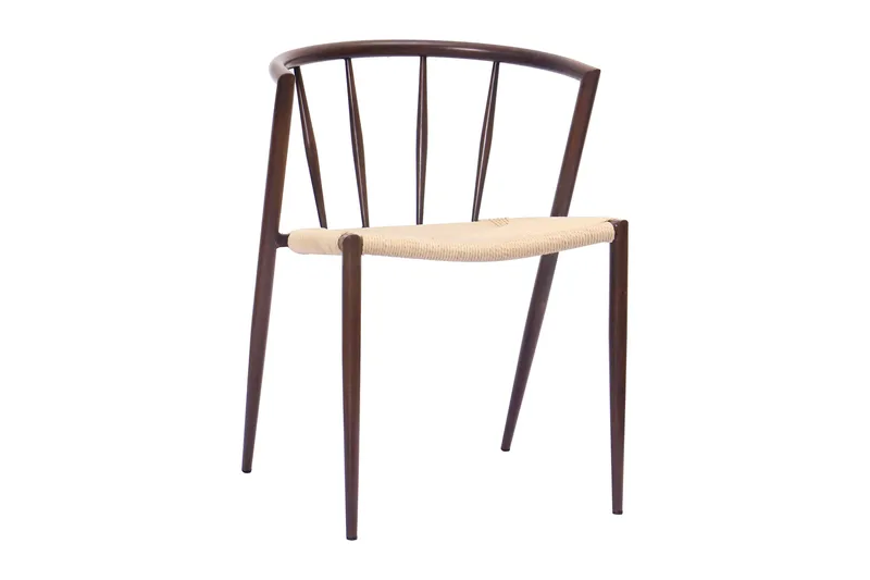 Richeto-ruokapöytä 180 cm ja 6 Winston-ruokatuolia - Savustettu tammi / Beige / Metallijalat savustettu tammi - Huonekalut - Pöytä & ruokailuryhmä - Ruokailuryhmä