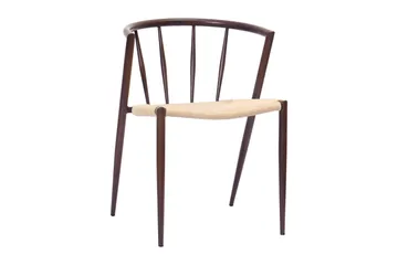 Richeto-ruokapöytä 210 cm ja 6 Winston-ruokatuolia - Savustettu tammi / Beige / Metallijalat savustettu tammi - Huonekalut - Pöytä & ruokailuryhmä - Ruokailuryhmä