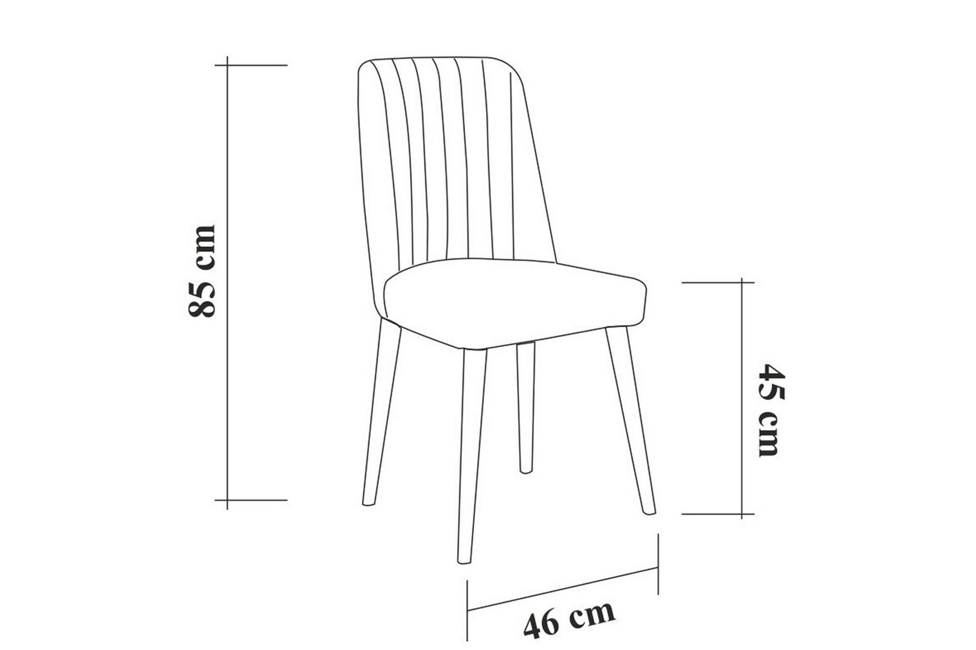 Ruokailuryhmä 4 osaa Orrest 75 cm - Valkoinen - Huonekalut - Pöytä & ruokailuryhmä - Ruokailuryhmä