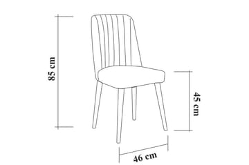 Ruokailuryhmä 4 osaa Orrest 75 cm - Valkoinen - Huonekalut - Pöytä & ruokailuryhmä - Ruokailuryhmä