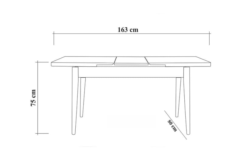 Ruokailuryhmä 4 osaa Swonger 75 cm - Puu/Luonnonväri/Antrasiitti - Huonekalut - Pöytä & ruokailuryhmä - Ruokailuryhmä