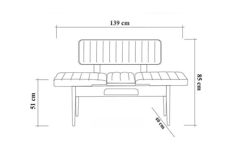 Ruokailuryhmä 5 osaa Swonger 75 cm - Puu/Luonnonväri/Antrasiitti - Huonekalut - Pöytä & ruokailuryhmä - Ruokailuryhmä