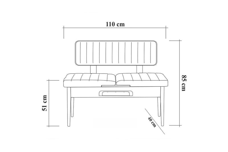 Ruokailuryhmä 5 osaa Swonger 75 cm - Puu/Luonnonväri/Antrasiitti - Huonekalut - Pöytä & ruokailuryhmä - Ruokailuryhmä