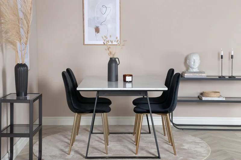 Ruokailuryhmä Admira 140 cm + 4 Pontus ruokatuolia, undefined