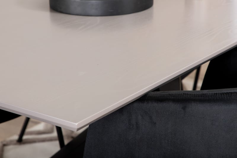 Ruokailuryhmä Arnulf 190 cm sis 6 Beraid tuolia - Harmaa/Musta - Huonekalut - Pöytä & ruokailuryhmä - Ruokailuryhmä