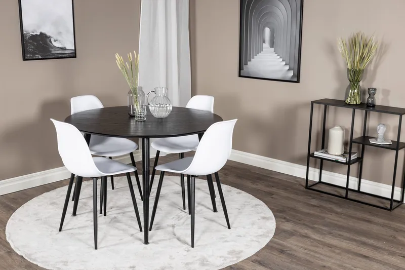 Ruokailuryhmä Balisa 115 cm Pyöreä + 4 Ypas ruokatuolia, undefined