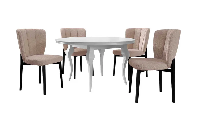 Ruokailuryhmä, Beige|Valkoinen|Musta