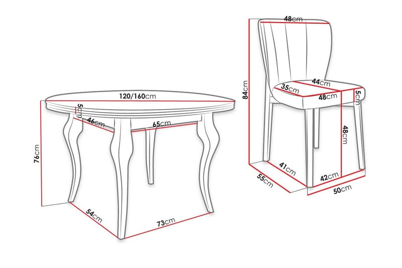 Ruokailuryhmä - Beige|Valkoinen|Musta - Huonekalut - Pöytä & ruokailuryhmä - Ruokailuryhmä