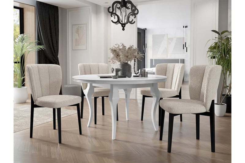 Ruokailuryhmä - Beige|Valkoinen|Musta - Huonekalut - Pöytä & ruokailuryhmä - Ruokailuryhmä