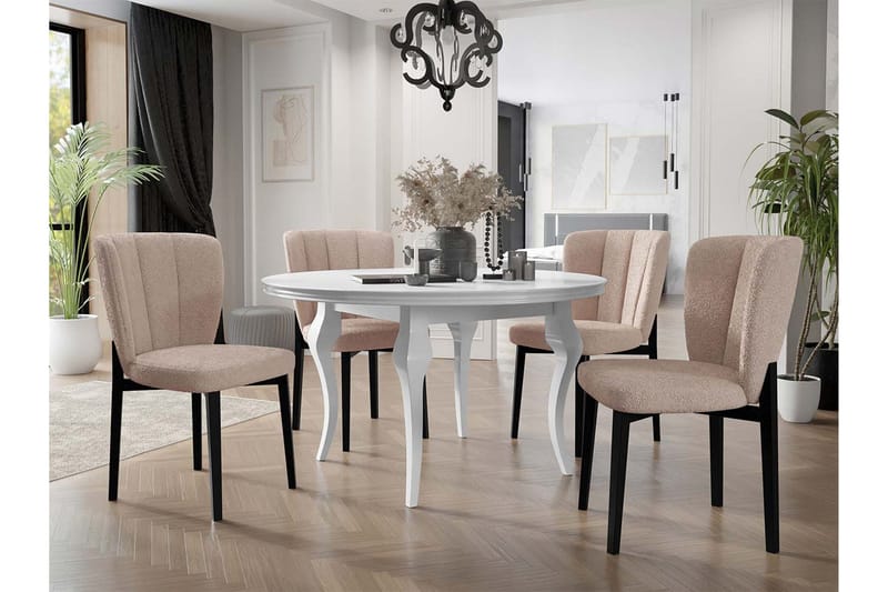 Ruokailuryhmä - Beige|Valkoinen|Musta - Huonekalut - Pöytä & ruokailuryhmä - Ruokailuryhmä