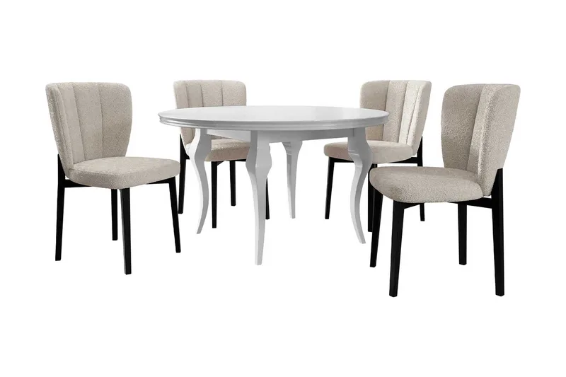 Ruokailuryhmä, Beige|Valkoinen|Musta