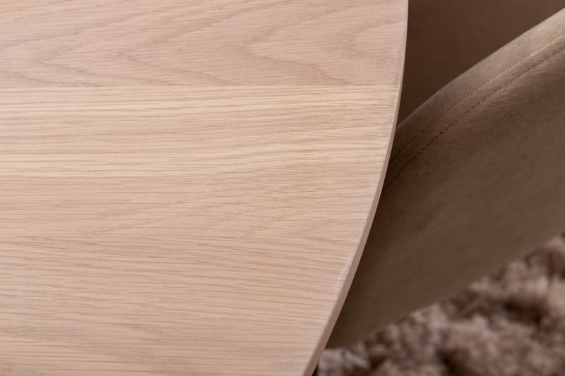 Ruokailuryhmä Cinaba 110 cm Pyöreä sis 4 Beraid tuolia - Beige / Musta - Huonekalut - Pöytä & ruokailuryhmä - Ruokailuryhmä