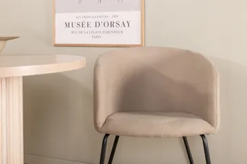 Ruokailuryhmä Cinaba 200 cm Soikea sis. 4 Beraid tuolia - Beige / Musta - Huonekalut - Pöytä & ruokailuryhmä - Ruokailuryhmä
