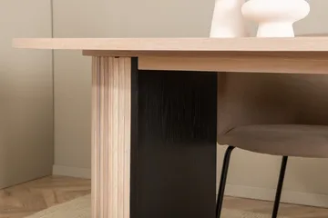 Ruokailuryhmä Cinaba 200 cm Soikea sis. 4 Beraid tuolia - Beige / Musta - Huonekalut - Pöytä & ruokailuryhmä - Ruokailuryhmä