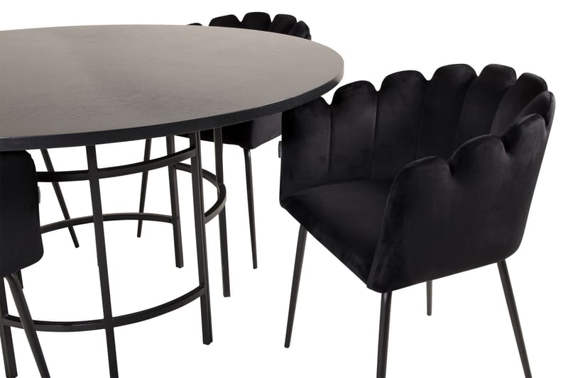 Ruokailuryhmä Copenhagen + 4 Limhamn Tuolia Musta - Furniture Fashion - Huonekalut - Pöytä & ruokailuryhmä - Ruokailuryhmä