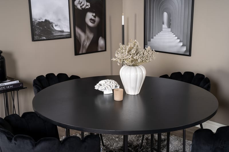Ruokailuryhmä Copenhagen + 4 Limhamn Tuolia Musta - Furniture Fashion - Huonekalut - Pöytä & ruokailuryhmä - Ruokailuryhmä