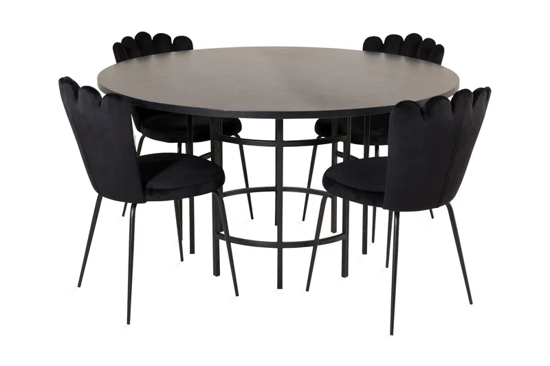 Ruokailuryhmä Copenhagen + 4 Limhamn Tuolia Musta, Furniture Fashion