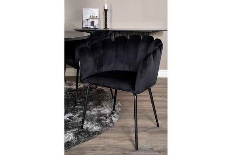 Ruokailuryhmä Copenhagen + 6 Limhamn Tuolia Musta - Furniture Fashion - Huonekalut - Pöytä & ruokailuryhmä - Ruokailuryhmä
