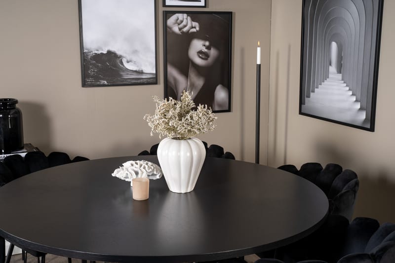 Ruokailuryhmä Copenhagen + 6 Limhamn Tuolia Musta - Furniture Fashion - Huonekalut - Pöytä & ruokailuryhmä - Ruokailuryhmä