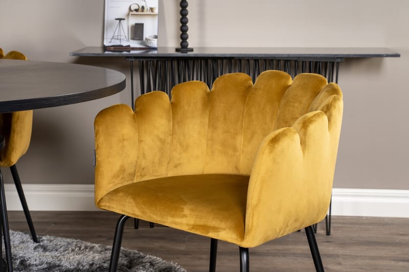 Ruokailuryhmä Copenhagen + 4 Limhamn Tuolia Keltainen - Furniture Fashion - Huonekalut - Pöytä & ruokailuryhmä - Ruokailuryhmä
