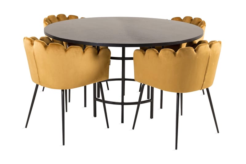 Ruokailuryhmä Copenhagen + 4 Limhamn Tuolia Keltainen, Furniture Fashion
