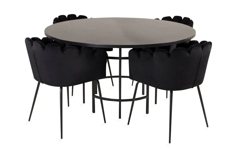 Ruokailuryhmä Copenhagen + 4 Limhamn Tuolia Musta, Furniture Fashion