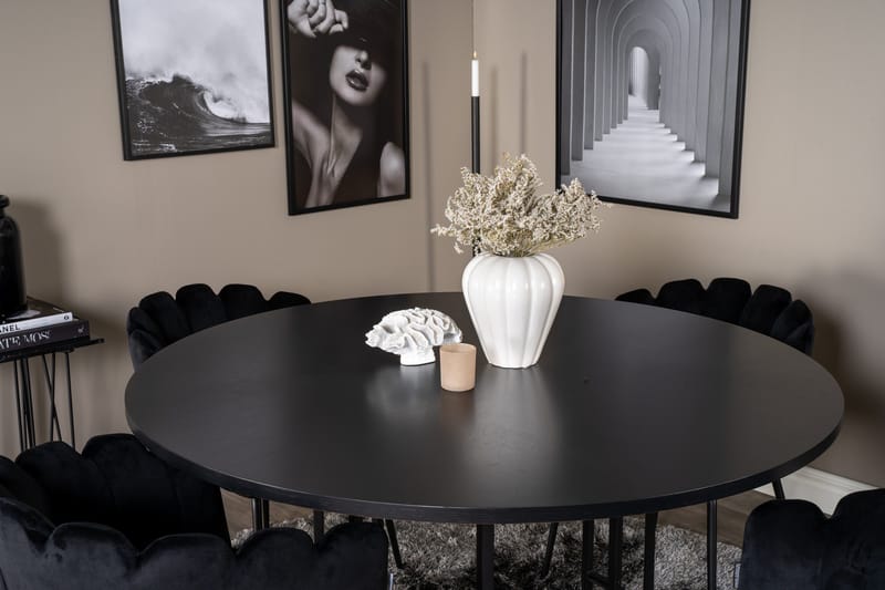 Ruokailuryhmä Copenhagen + 4 Limhamn Tuolia Musta - Furniture Fashion - Huonekalut - Pöytä & ruokailuryhmä - Ruokailuryhmä