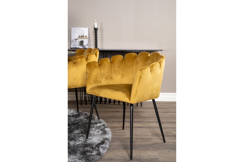 Ruokailuryhmä Copenhagen + 6 Limhamn Tuolia Keltainen - Furniture Fashion - Huonekalut - Pöytä & ruokailuryhmä - Ruokailuryhmä