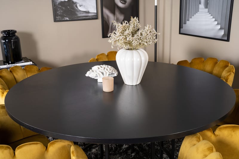 Ruokailuryhmä Copenhagen + 6 Limhamn Tuolia Keltainen - Furniture Fashion - Huonekalut - Pöytä & ruokailuryhmä - Ruokailuryhmä