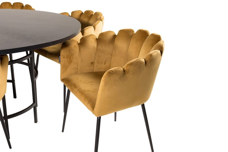 Ruokailuryhmä Copenhagen + 6 Limhamn Tuolia Keltainen - Furniture Fashion - Huonekalut - Pöytä & ruokailuryhmä - Ruokailuryhmä
