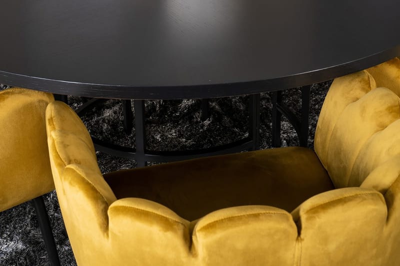 Ruokailuryhmä Copenhagen + 6 Limhamn Tuolia Keltainen - Furniture Fashion - Huonekalut - Pöytä & ruokailuryhmä - Ruokailuryhmä