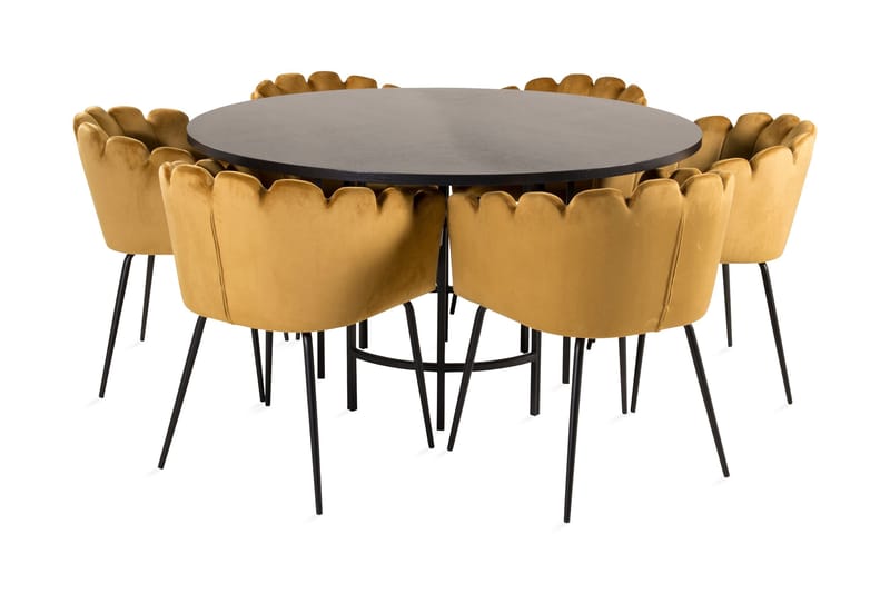 Ruokailuryhmä Copenhagen + 6 Limhamn Tuolia Keltainen, Furniture Fashion